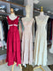 Spring Ruched Tie Neckline Sleeveless Long Sundresses